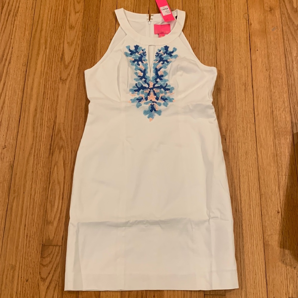 NWT Lilly Pulitzer white halter shift